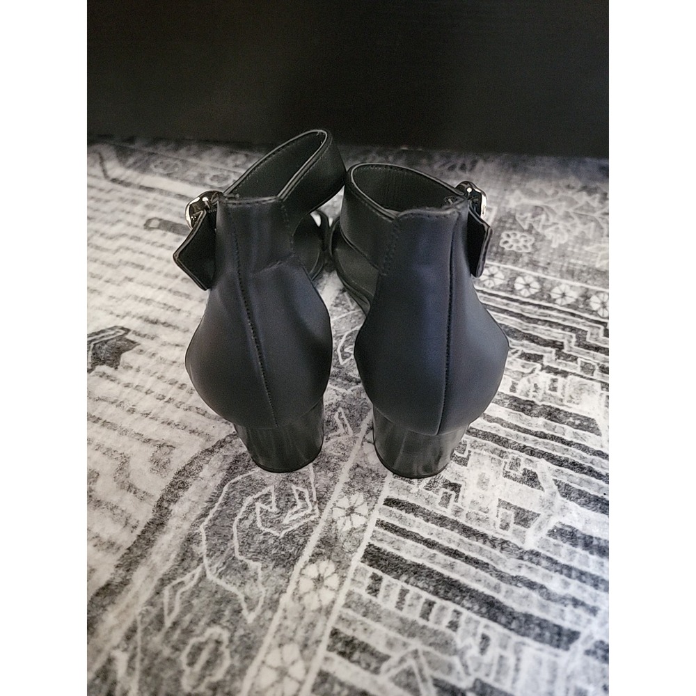 Aerosoles BOGABOO Black Wedge Sandals Sz 9 Ankle Strap Comfortable Open Toe! - Picture 7 of 8